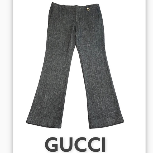 Authentic Gucci luxury designer signature dress pants sz 6 Euro 42 petite - Picture 1 of 8